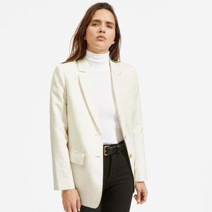 NWT Everlane Cotton-Linen Blazer in Bone, Size 6